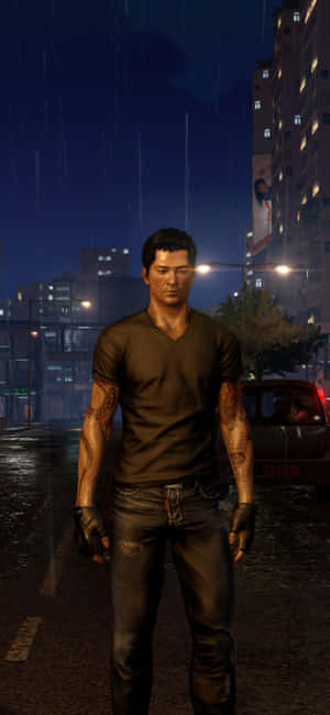 Фон Sleeping Dogs для iPhone Xs — Спящие собаки Шпалери