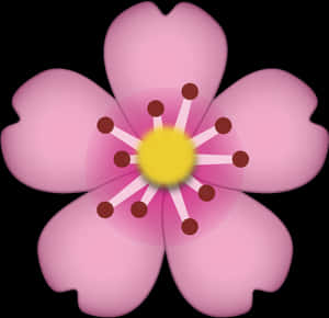 Файл кліпарту цвітіння сакури - Емодзі цвітіння сакури Png, прозорий Png — Розовый цветочный Шпалери