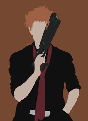 Сюсей Кагари из Psycho-Pass с напряженным взглядом — Kindle Шпалери