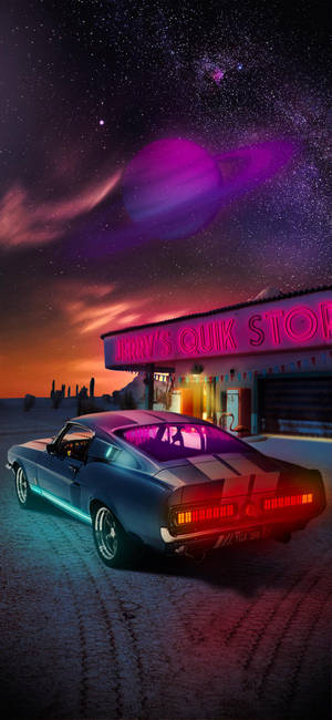 Сіній Shelby Mustang Car iPhone — iPhone 12 Pro Шпалери