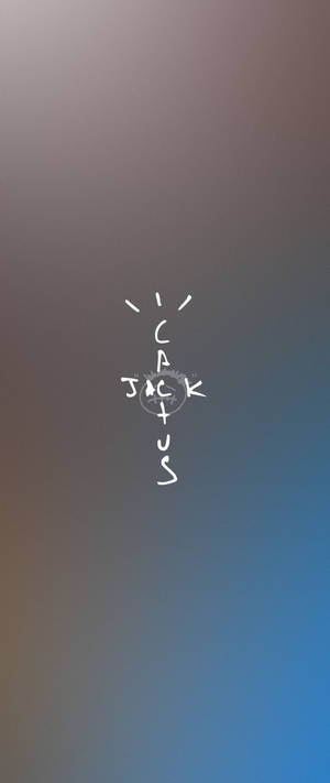 Текстовый логотип Cactus Jack Travis Scott синий и серый — Galaxy Z Flip Шпалери