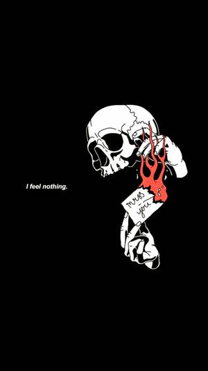 Темний триповый палающій череп — Темный триповый Шпалери