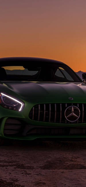 Темно-зеленый Mercedes для iPhone X — iPhone 16 Plus Шпалери