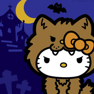 Шпалери Тигр Hello Kitty на Хелловін — Hello Kitty Хелловін Шпалери