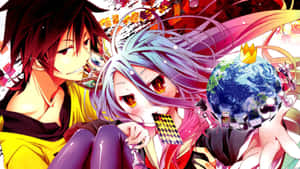 Фон No Game No Life — ノーゲーム・ノーライフ Шпалери