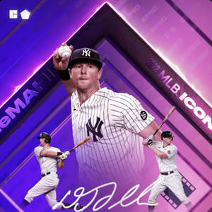 Фиолетовый постер DJ LeMahieu — 1:1 Шпалери