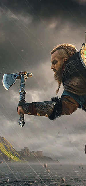Фон iPhone XS Assassin's Creed Valhalla — Redmi 15a Шпалери