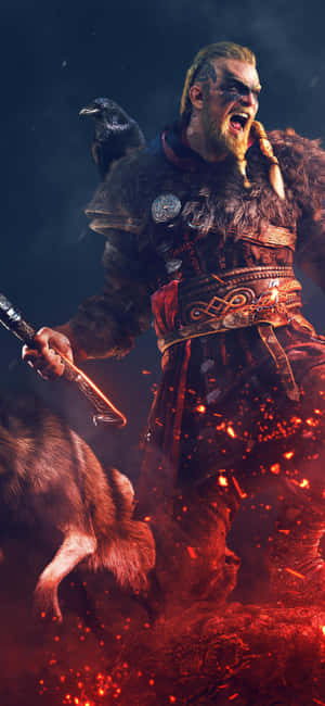 Фон iPhone XS Assassin's Creed Valhalla — Tecno Spark Шпалери