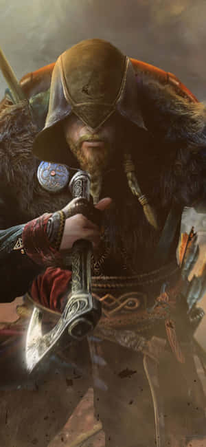 Фон iPhone XS Assassin's Creed Valhalla — Realme C Шпалери