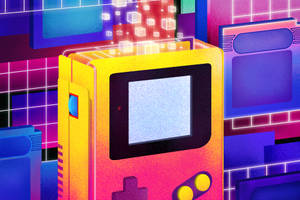 Футуристичне арт-зображення Game Boy Color для шпалер
