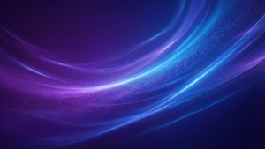 Ультраширокие абстрактные обои с фиолетово-синим градиентом и световыми полосами.