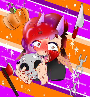 Хэллоуинская PFP: милый ребёнок держит череп — Honor Magic V Flip 2 Шпалери