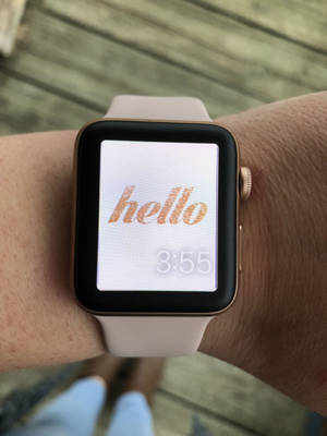Обои с циферблатом Apple Watch glitter hello — Apple Watch Шпалери