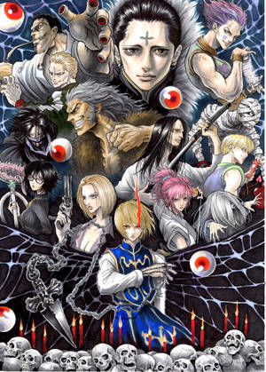 Череп арт Phantom Troupe обои — OnePlus Pad 3 Pro Шпалери