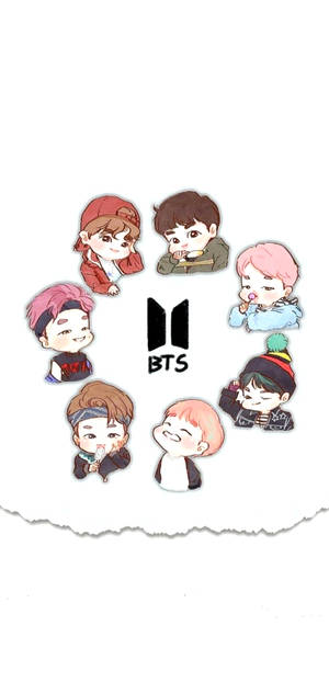 Чиби BTS Экран блокировки — iPhone 15 Шпалери