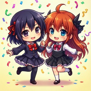 Милые чиби-обои с Сумоно и Котоко из Chobits. — Infinix Zero Шпалери