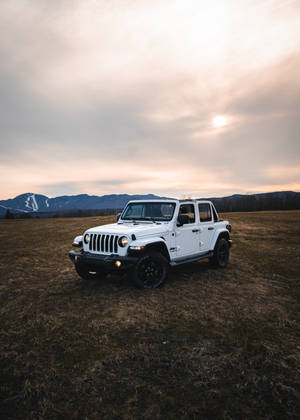 Чистый белый Wrangler Jeep обои — Oppo Pad 5 Matte Display Шпалери