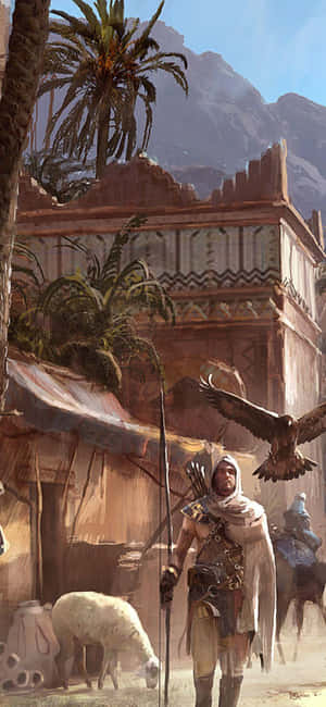 Iphone X Assassin's Creed Origins Background — Tecno Spark Шпалери
