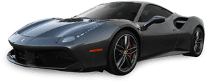 Чорний суперкар Ferrari