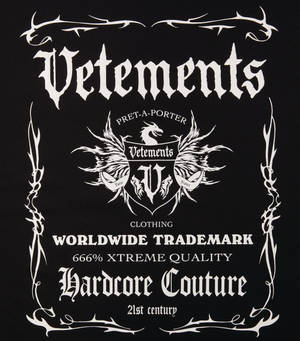 Логотип Vetements Black Label обої — Xiaomi Mix Fold 4 Шпалери