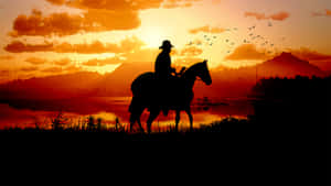 1920x1080 Red Dead Redemption 2 фон — Захід сонця Шпалери