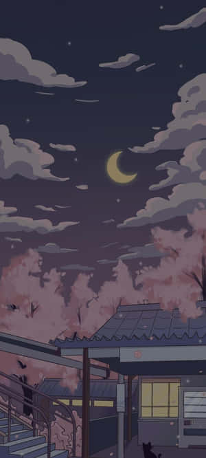 Aesthetic Anime Background — Oppo K Шпалери