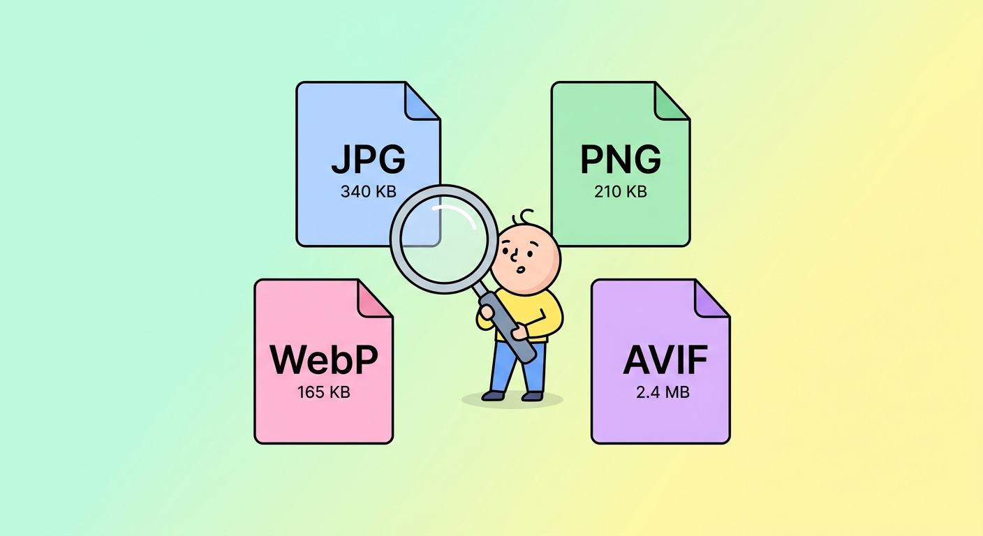 Шпаргалка по форматах зображень — JPG vs PNG vs WebP vs AVIF